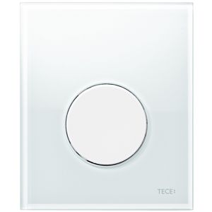TECEloop Urinal Betätigungsplatte 9242650 Glas weiß, Taste weiß
