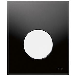 TECEloop Urinal Betätigungsplatte 9242654 Glas schwarz, Taste weiß