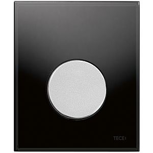 TECEloop Urinal Betätigungsplatte 9242655 Glas schwarz, Taste chrom matt