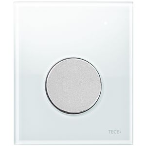 TECEloop Urinal Betätigungsplatte 9242659 Glas weiß, Taste chrom matt