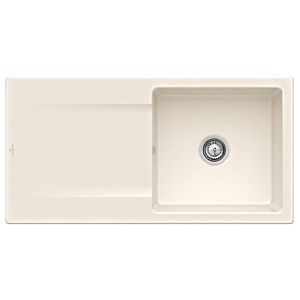 Villeroy & Boch Siluet sink 333601KR with waste set and manual operation, crema