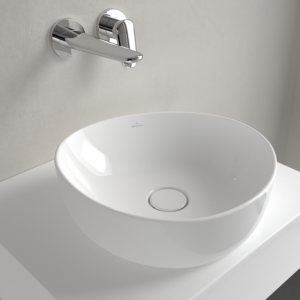 Villeroy and Boch Antao countertop washbasin 4A7240R1 40x39.5cm, asymmetrical, without overflow, white C-plus