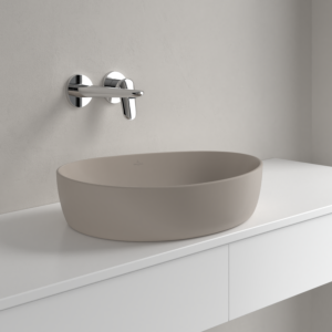 Villeroy and Boch Antao countertop washbasin 4A7351AM 51x40cm, asymmetrical, without overflow, almond C-plus