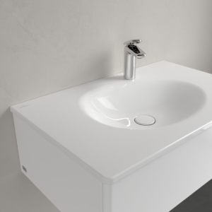 Villeroy &amp; Boch Antao vanity washbasin 800x500mm square 4A7584R1 1HL. with reduced ÜL. White alpine cplus