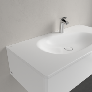 Villeroy &amp; Boch Antao vanity washbasin 1000x500mm 4A76A2RW square 1HL. or ÜL. Stone White cplus