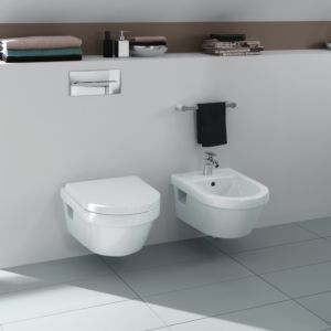 Villeroy & Boch Architectura MetalRim mur WC 5684HR01 blanc, sans monture, avec siège WC