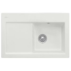 Villeroy & Boch Subway sink 671401SM right, with waste set and manual operation, Steam