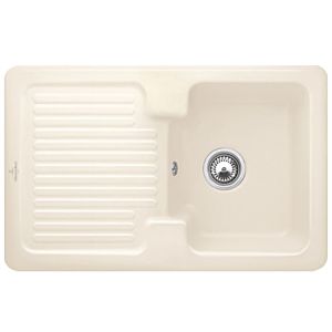 Villeroy & Boch Condor sink 674501FU with waste set and manual operation, Ivory