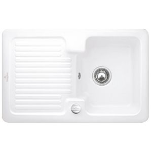 Villeroy & Boch Condor sink 674502R1 with waste set and eccentric control, white