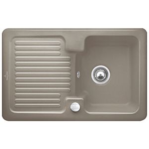 Villeroy & Boch Condor sink 674502TR with waste set and eccentric control, Timber