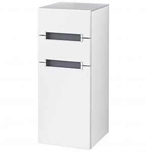 Villeroy and Boch Subway 2.0 side cabinet A7130RMS 35.6x85.7cm, right, matt silver, silver-grey, matt white handle