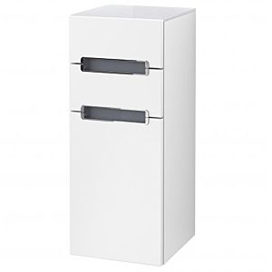 Villeroy and Boch Subway 2.0 side cabinet A7131SMS 35.6x85.7cm, right, chrome handle, white, matt white