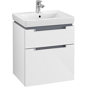 Villeroy & Boch Subway 2.0 Villeroy & Boch Subway 2.0 A90800DH 53.7x59x42.3cm, 2 pull-outs, silver matt handle, glossy white