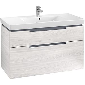 Villeroy & Boch Subway 2.0 Villeroy & Boch Subway 2.0 A91500E8 98.7x59x44.9cm, 2 pull-outs, silver matt handle, white wood