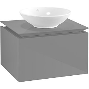 Villeroy & Boch Legato Waschtischunterschrank B56700FP 60x38x50cm, Glossy Grey