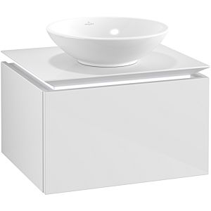Villeroy & Boch Legato Waschtischunterschrank B567L0DH 60x38x50cm, mit LED-Beleuchtung, Glossy White