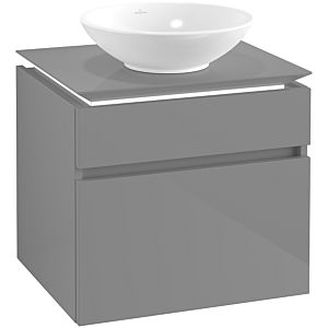 Villeroy & Boch Legato Waschtischunterschrank B568L0FP 60x55x50cm, mit LED-Beleuchtung, Glossy Grey