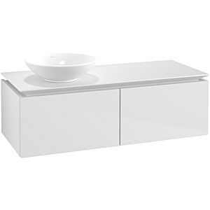Villeroy & Boch Legato Waschtischunterschrank B57900DH 120x38x50cm, Glossy White