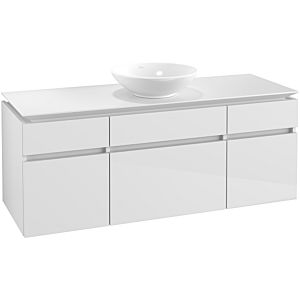 Villeroy & Boch Legato Waschtischunterschrank B58600DH 140x55x50cm, Glossy White