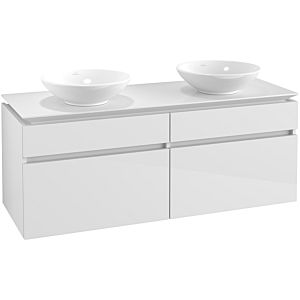 Villeroy & Boch Legato Waschtischunterschrank B59200DH 140x55x50cm, Glossy White