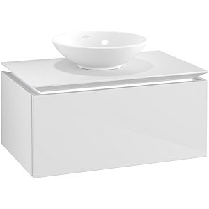 Villeroy & Boch Legato Waschtischunterschrank B601L0DH 80x38x50cm, mit LED-Beleuchtung, Glossy White