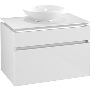 Villeroy & Boch Legato Waschtischunterschrank B602L0DH 80x55x50cm, mit LED-Beleuchtung, Glossy White