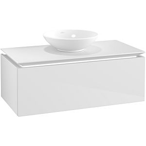 Villeroy & Boch Legato Waschtischunterschrank B603L0DH 100x38x50cm, mit LED-Beleuchtung, Glossy White