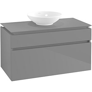 Villeroy & Boch Legato Waschtischunterschrank B60400FP 100x55x50cm, Glossy Grey