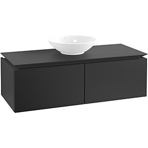 Villeroy & Boch Legato meuble sous-vasque B60900PD 120x38x50cm, Black Matt Lacquer