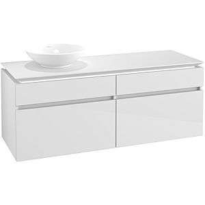 Villeroy & Boch Legato Waschtischunterschrank B614L0DH 140x55x50cm, mit LED-Beleuchtung, Glossy White
