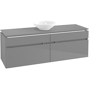 Villeroy & Boch Legato Waschtischunterschrank B671L0FP 160x55x50cm, mit LED-Beleuchtung, Glossy Grey