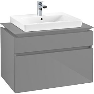 Villeroy & Boch Legato Waschtischunterschrank B67900FP 80x55x50cm, Glossy Grey