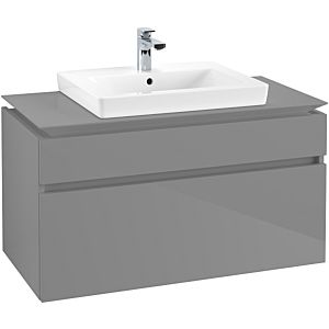 Villeroy & Boch Legato Waschtischunterschrank B68100FP 100x55x50cm, Glossy Grey