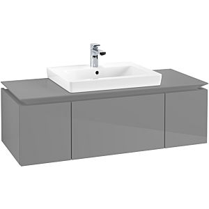 Villeroy & Boch Legato Waschtischunterschrank B68200FP 120x38x50cm, Glossy Grey