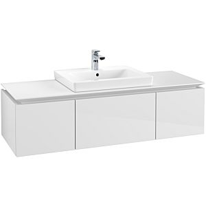 Villeroy & Boch Legato Waschtischunterschrank B68400DH 140x38x50cm, Glossy White