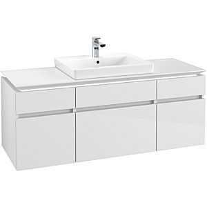 Villeroy & Boch Legato Waschtischunterschrank B685L0DH 140x55x50cm, mit LED-Beleuchtung, Glossy White