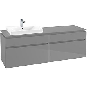 Villeroy & Boch Legato Waschtischunterschrank B68900FP 160x55x50cm, Glossy Grey