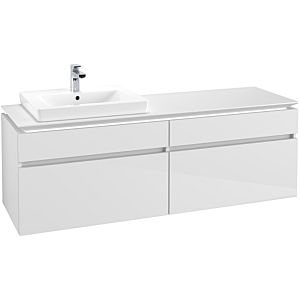 Villeroy & Boch Legato Waschtischunterschrank B689L0DH 160x55x50cm, mit LED-Beleuchtung, Glossy White