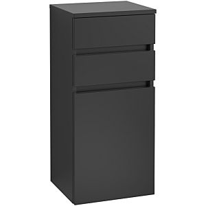 Villeroy & Boch Legato side cabinet B72801PD 40x87x35cm, hinged on the right, Black Matt Lacquer