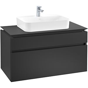 Villeroy & Boch Legato meuble sous-vasque B75600PD 100x55x50cm, Black Matt Lacquer