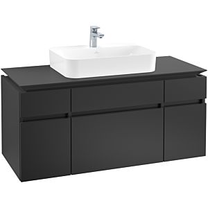 Villeroy & Boch Legato meuble sous-vasque B75800PD 120x55x50cm, Black Matt Lacquer