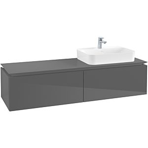 Villeroy & Boch Legato Waschtischunterschrank B76500FP 160x38x50cm, Glossy Grey