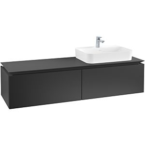 Villeroy & Boch Legato meuble sous-vasque B76500PD 160x38x50cm, Black Matt Lacquer