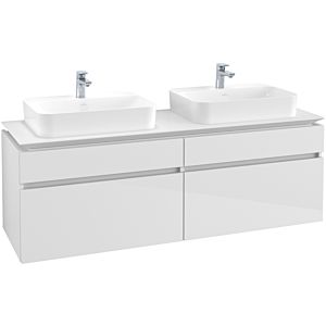 Villeroy & Boch Legato Waschtischunterschrank B76800DH 160x55x50cm, Glossy White