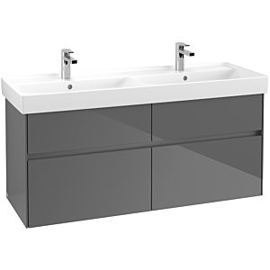 Villeroy & Boch Collaro Waschtischunterschrank C01300FP 125,4x54,6x44,4cm, Korpusfarbe Glossy Grey