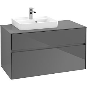 Villeroy & Boch Collaro Villeroy & Boch C01400FP 100x54.8x50cm, meuble-lavabo gauche, Glossy Grey