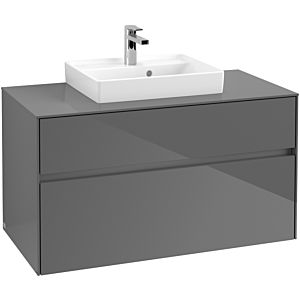 Villeroy & Boch Collaro Villeroy & Boch Collaro C01600FP 100x54.8x50cm, washbasin in the middle, Glossy Grey