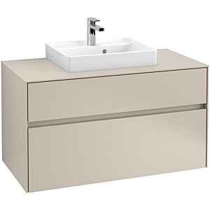 Villeroy & Boch Collaro Villeroy & Boch Collaro C01600VK 100x54.8x50cm, washbasin in the middle, Soft Grey