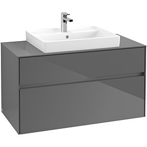 Villeroy & Boch Collaro Villeroy & Boch Collaro C01900FP 100x54.8x50cm, washbasin in the middle, Glossy Grey
