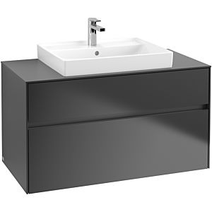 Villeroy & Boch Collaro Villeroy & Boch Collaro C01900PD 100x54.8x50cm, washbasin in the middle, black matt laquer
